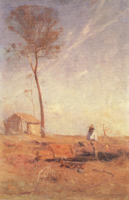 Arthur streeton Whelan on the Log (nn02) oil painting picture